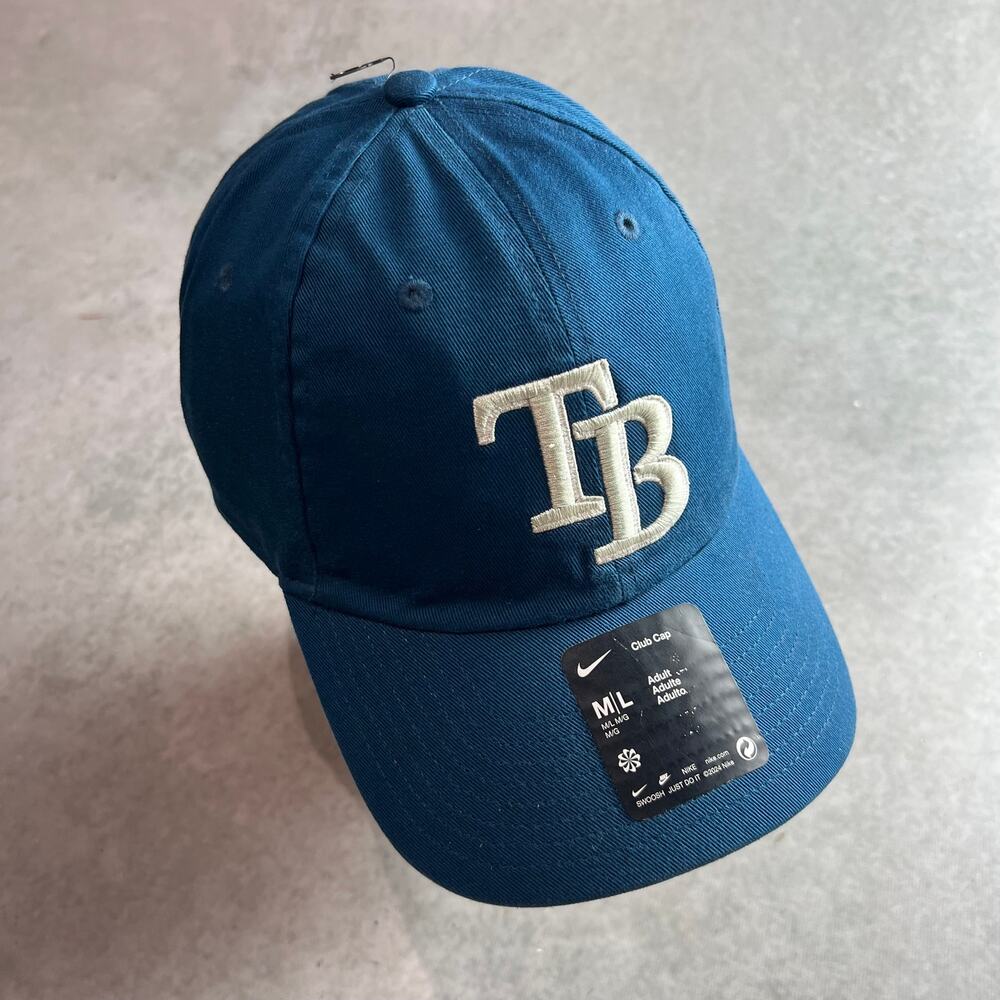 Nike Tampa Bay Rays Club Hat MLB Adjustable Strap Back M/L Blue & Mint
